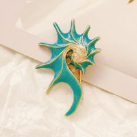 XSB299 - Elegant Enamel Conch Metal Brooch
